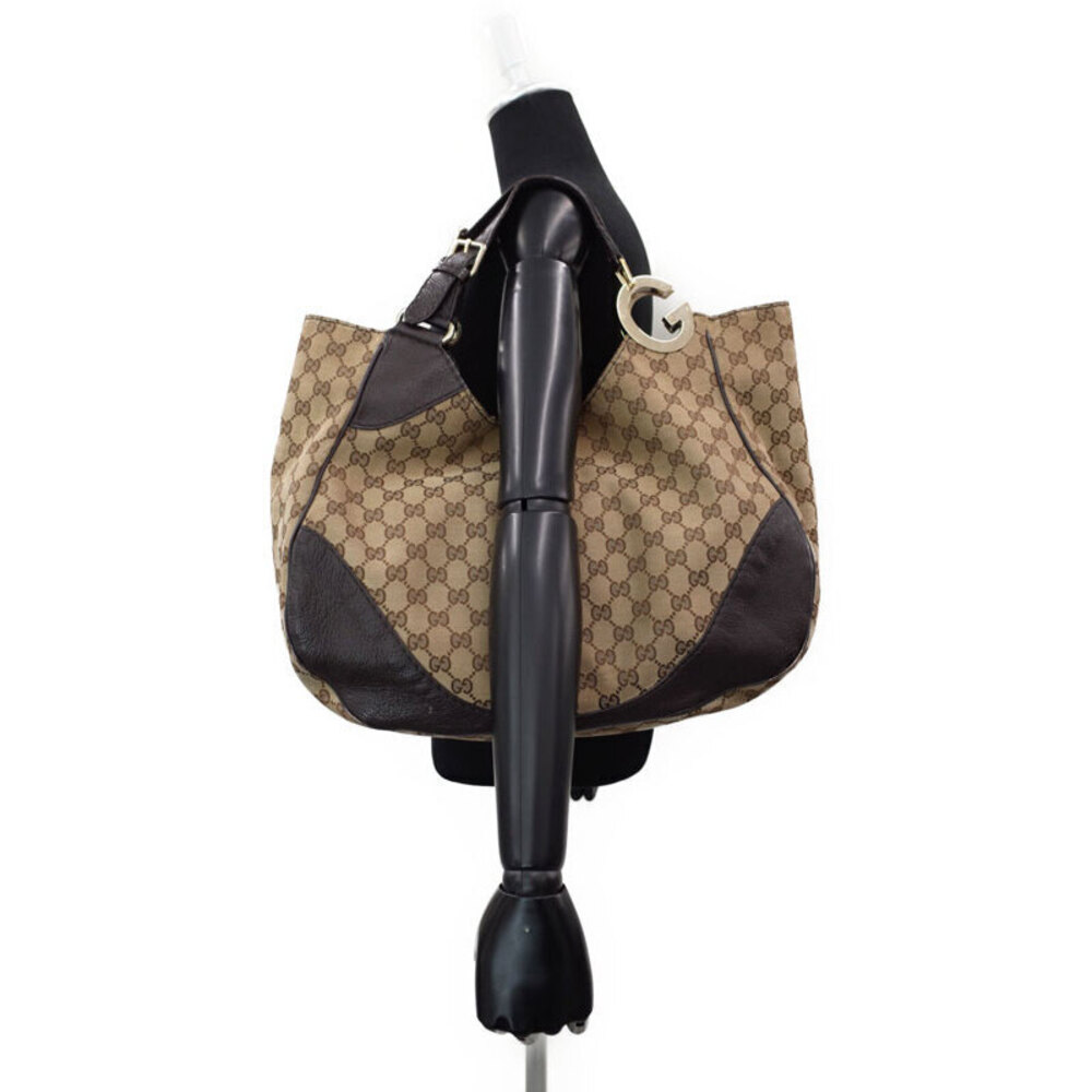 Gucci Hobo Brown Canvas GG Charlotte Bag - Picture 9 of 9